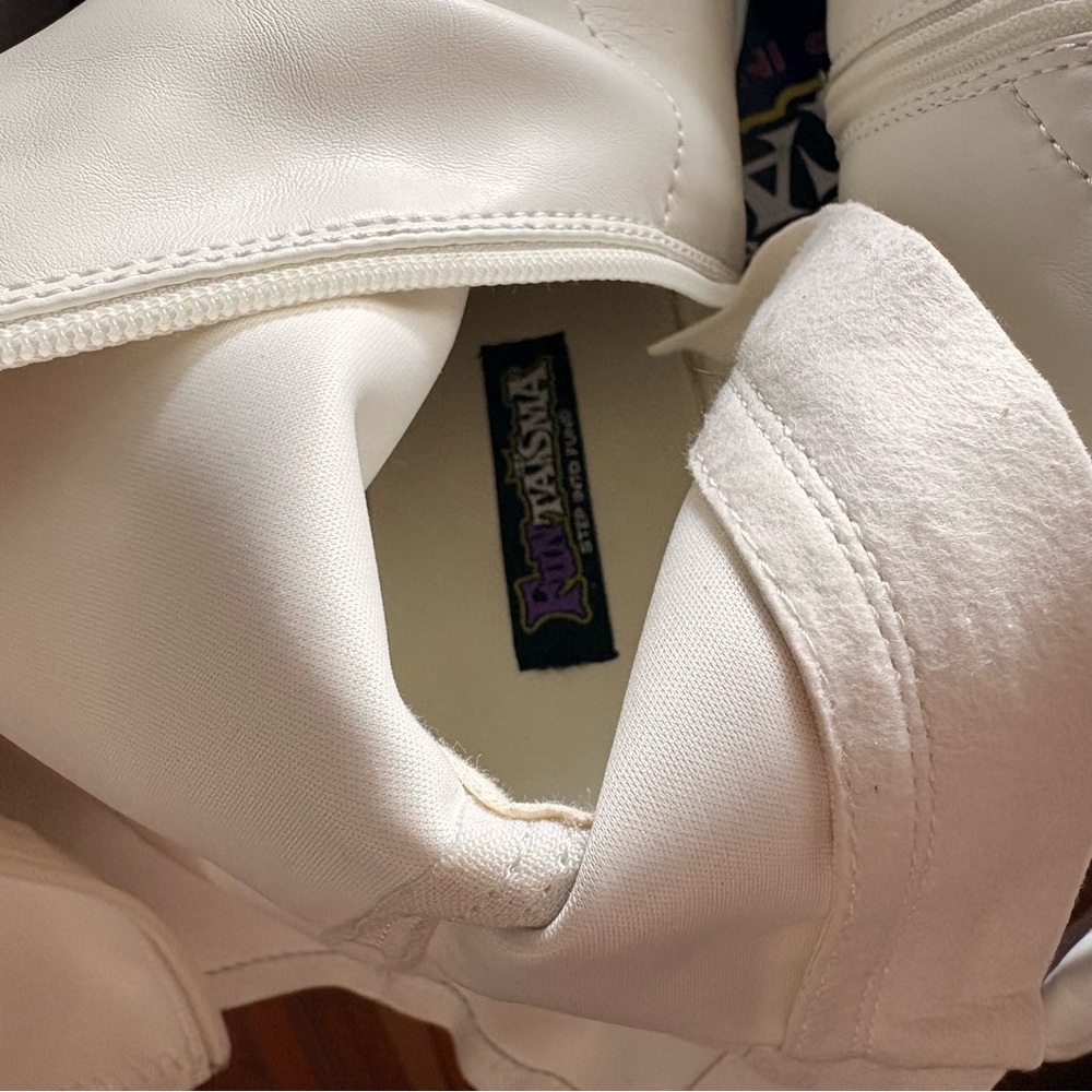 Funtasma White Knee-High Women's Boots - Picture 8 of 9